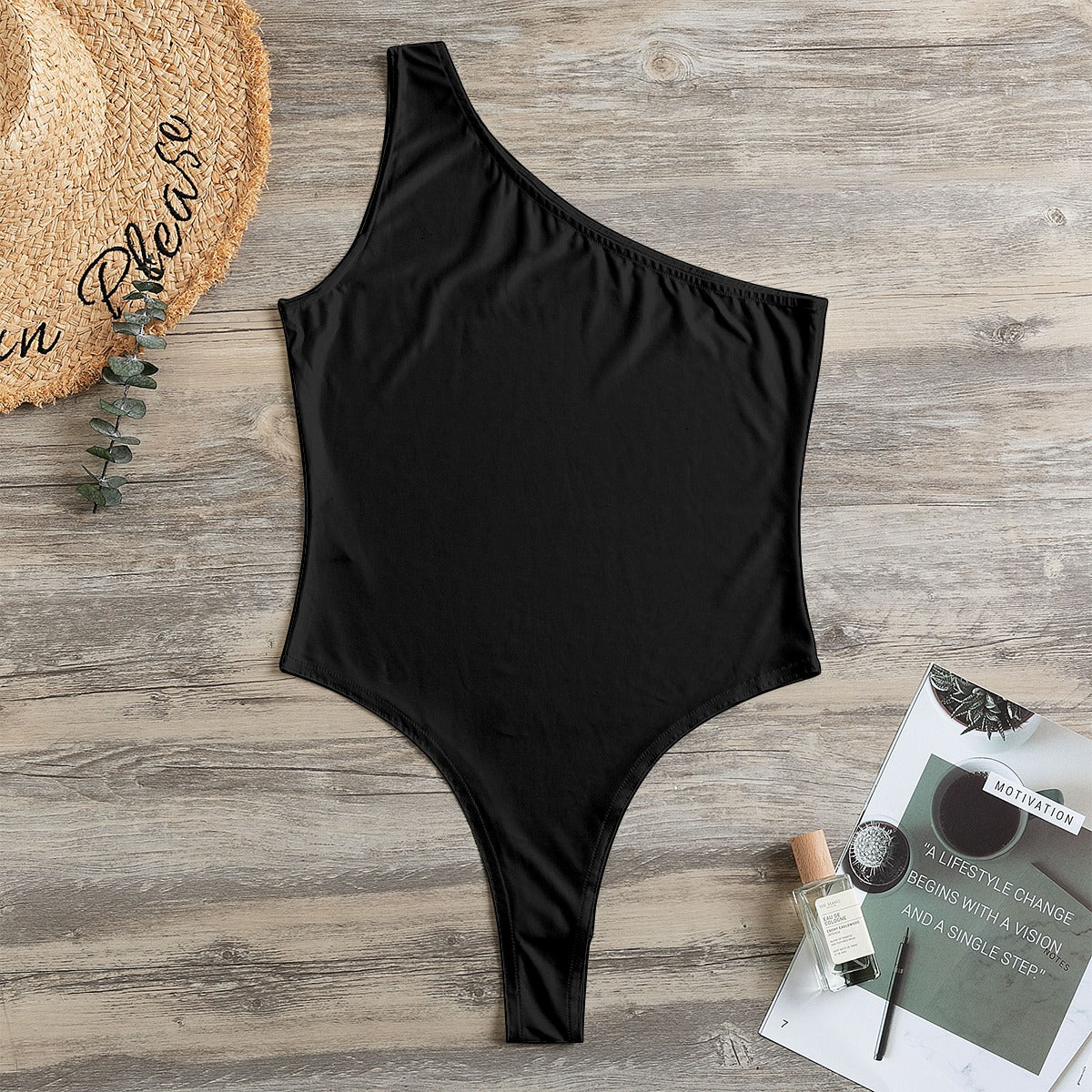 All-Over Print Women's One-Shoulder Bodysuit