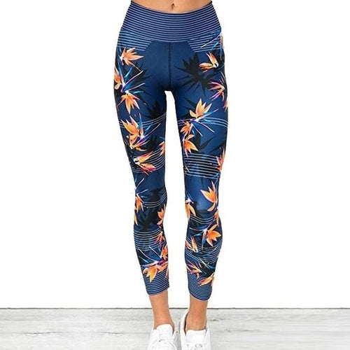 Unique Print Slim Yoga Pants