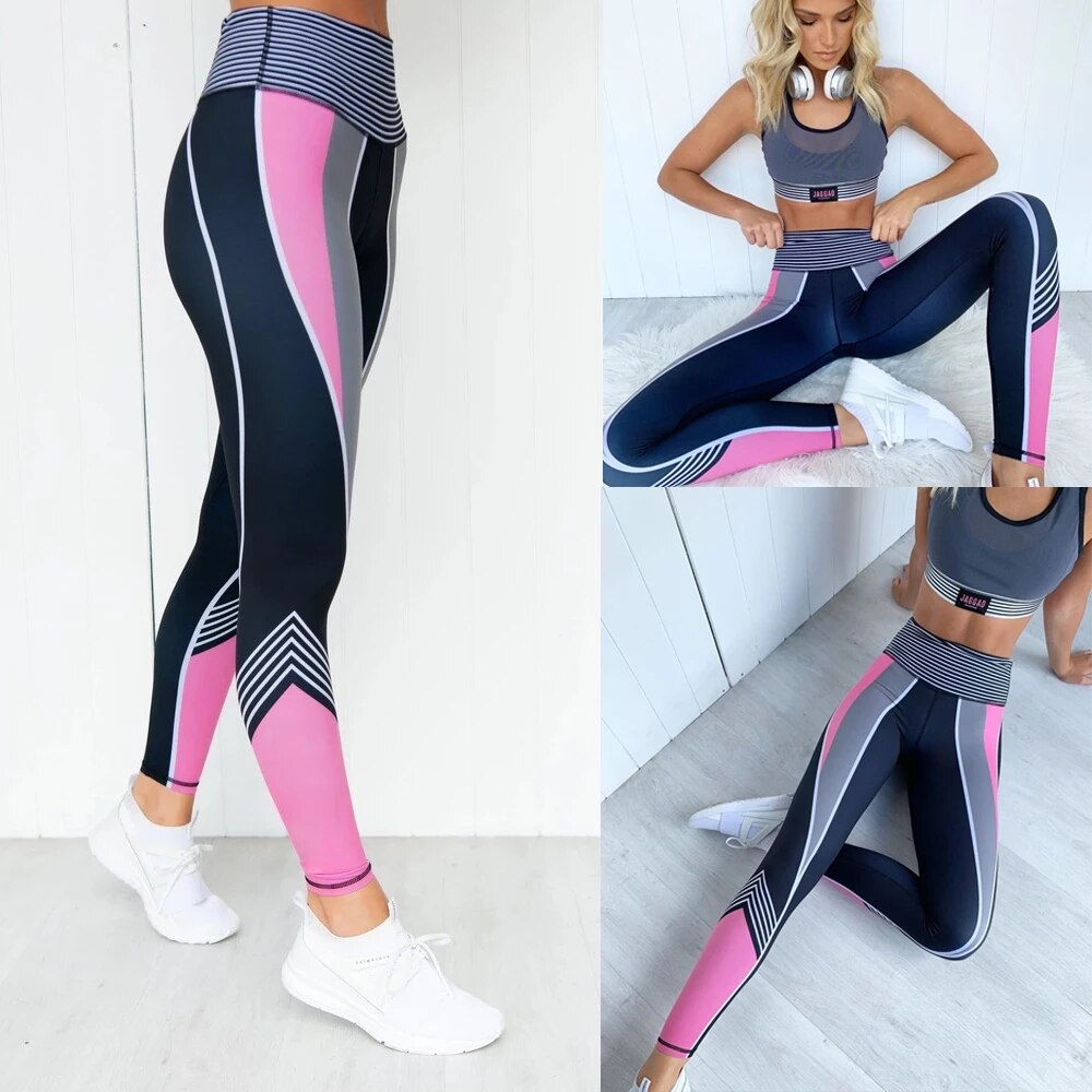 Unique Print Slim Yoga Pants