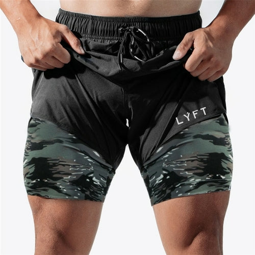 2-in-1 Camo Quick Dry Shorts