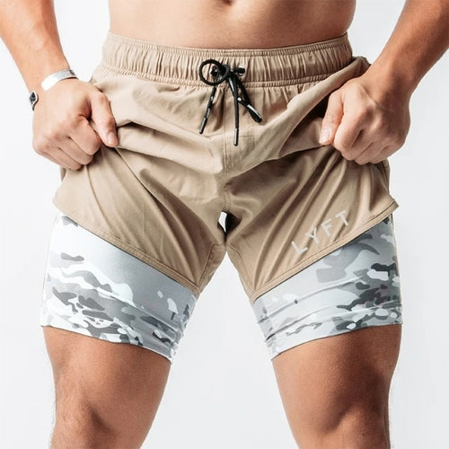 2-in-1 Camo Quick Dry Shorts