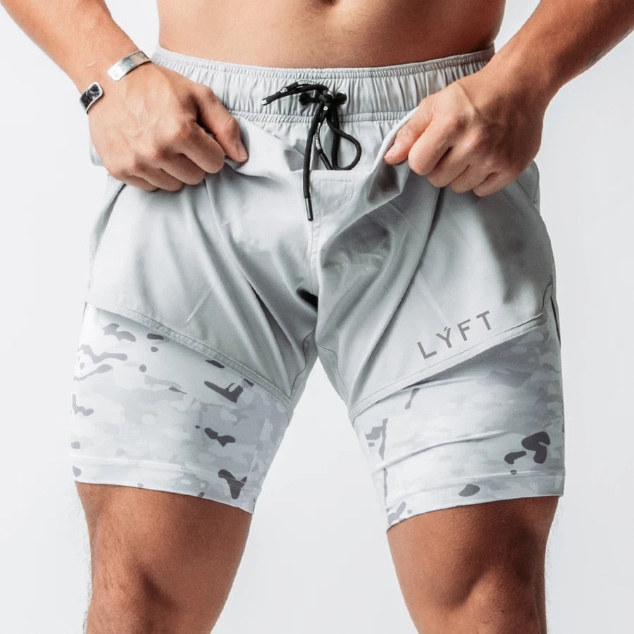 2-in-1 Camo Quick Dry Shorts