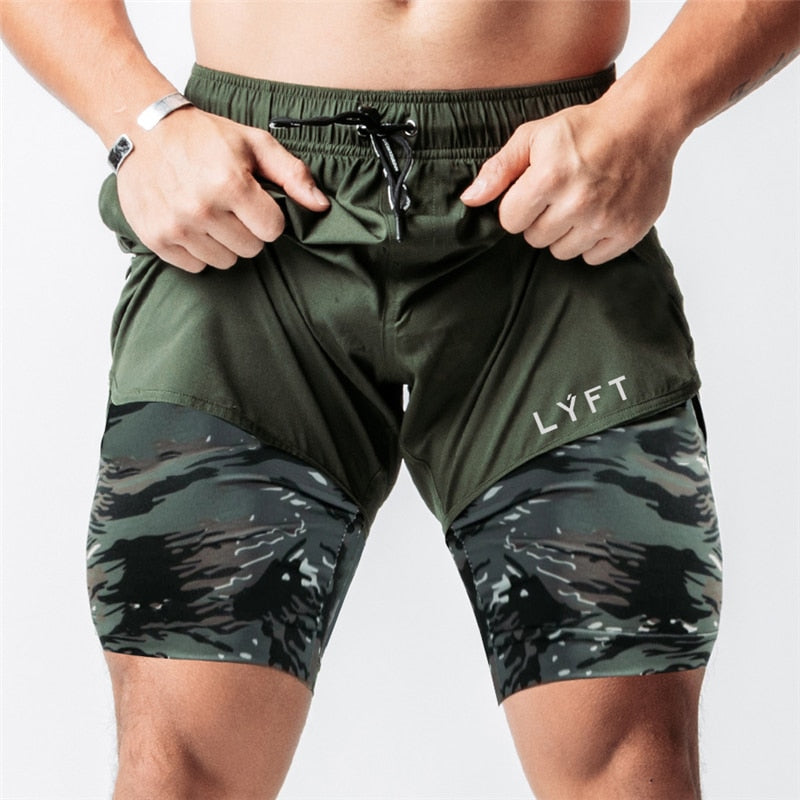 2-in-1 Camo Quick Dry Shorts