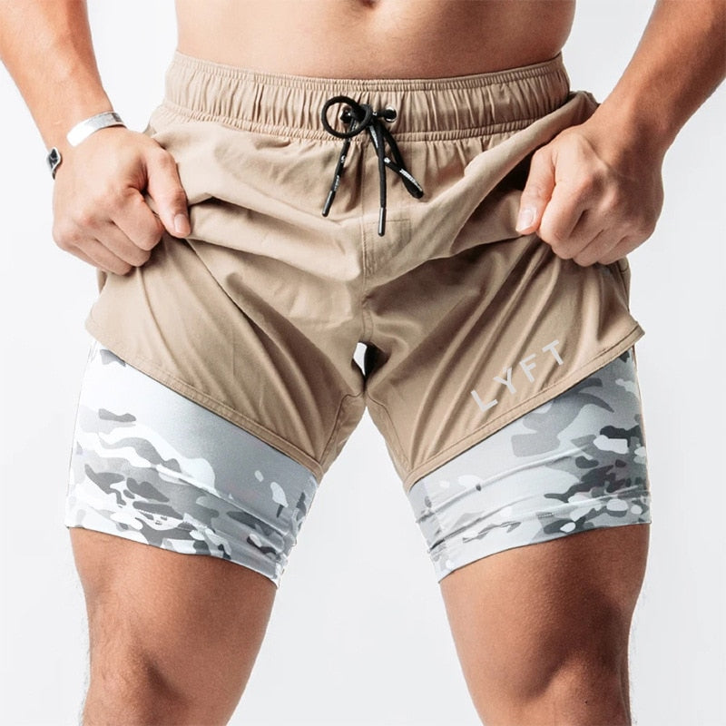 2-in-1 Camo Quick Dry Shorts