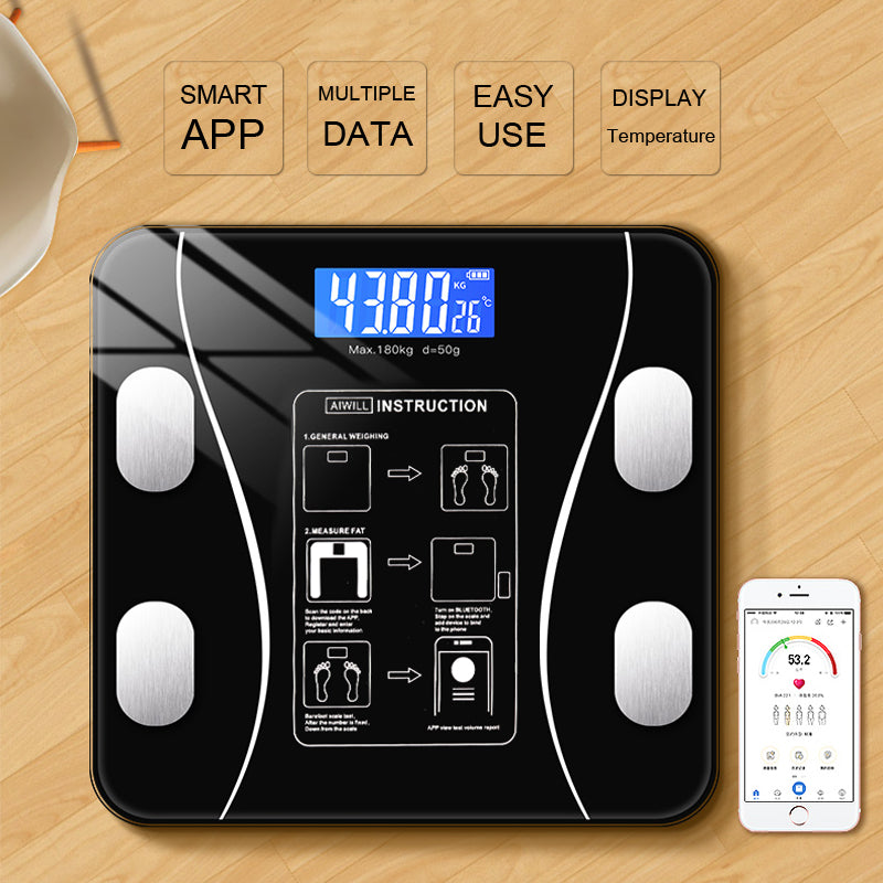 Body Fat Scale Bluetooth Bmi Body Scales Smart Wireless Digital