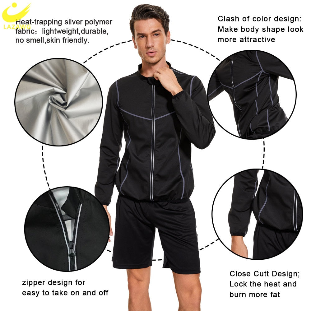 Men's Long Sleeve Sauna Jacket
