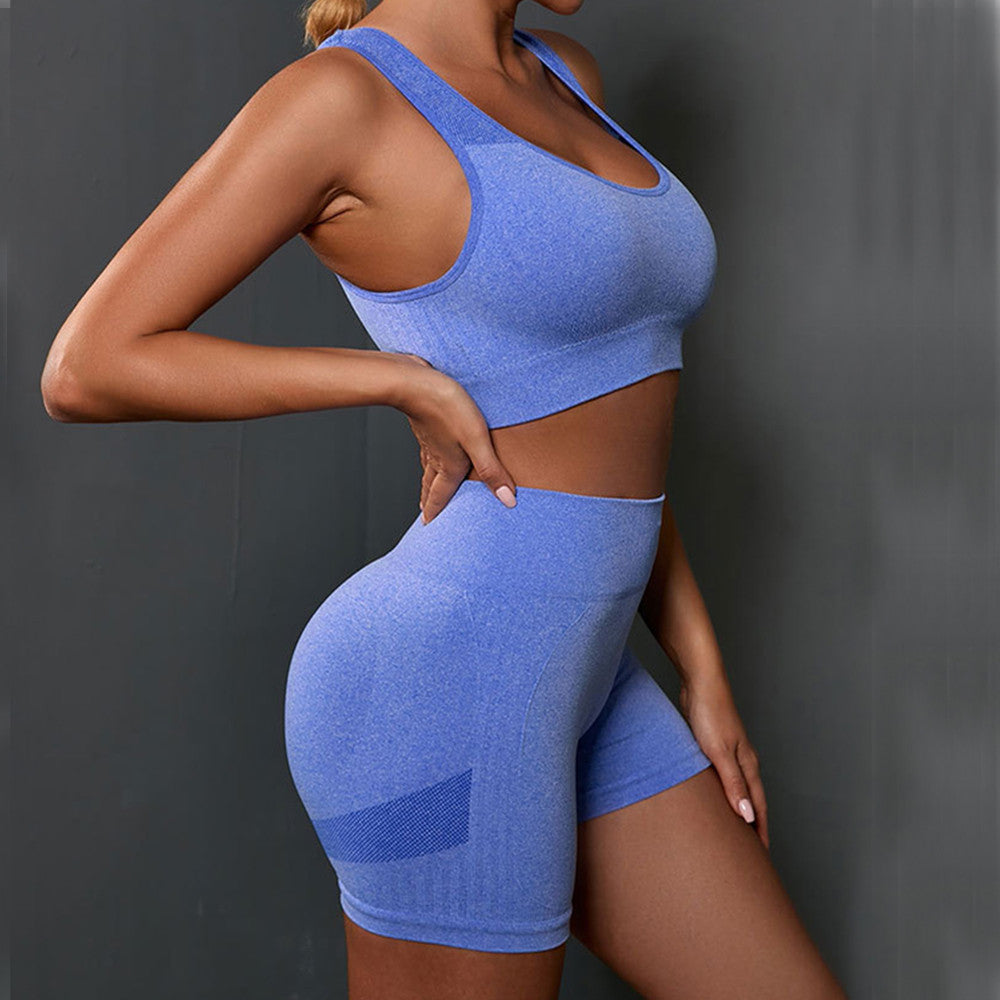 2-Piece Gym Set Crop Top and Sports Bra