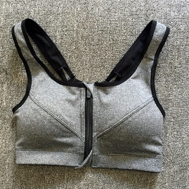 Sports Bras Vest W/ Front Zipper