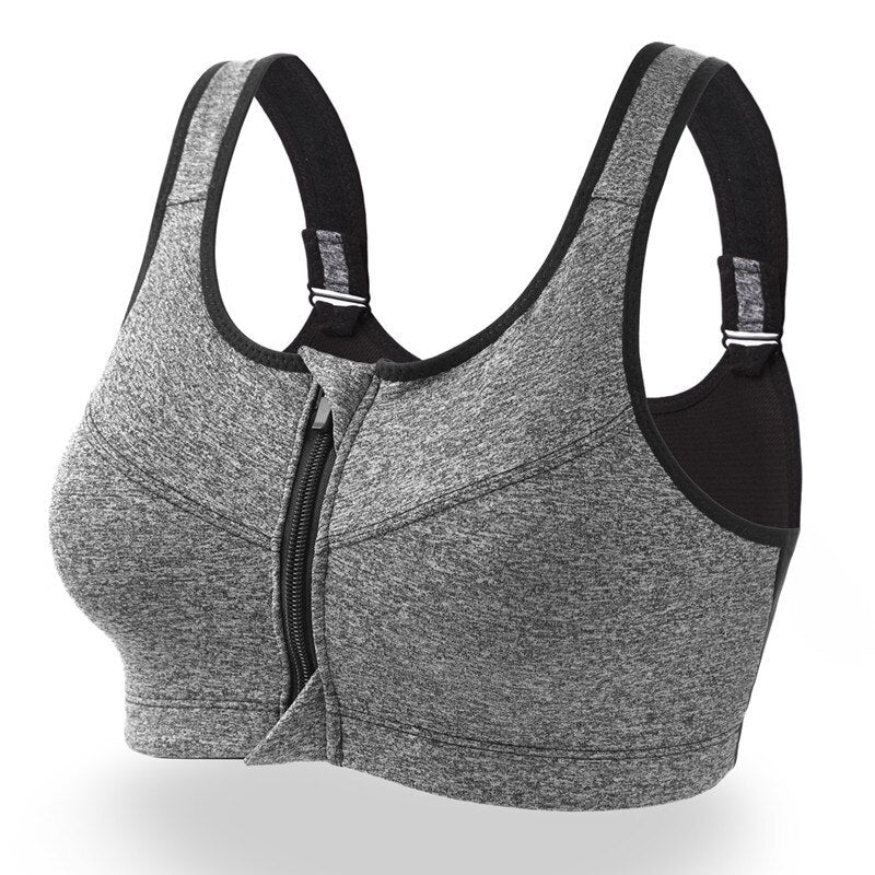 Sports Bras Vest W/ Front Zipper