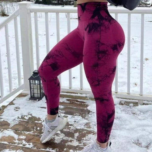 Seamless Women Tie-dye Leggings