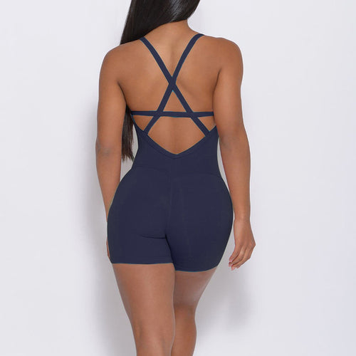 Sleeveless Women's Yoga Backless Jumpsuit