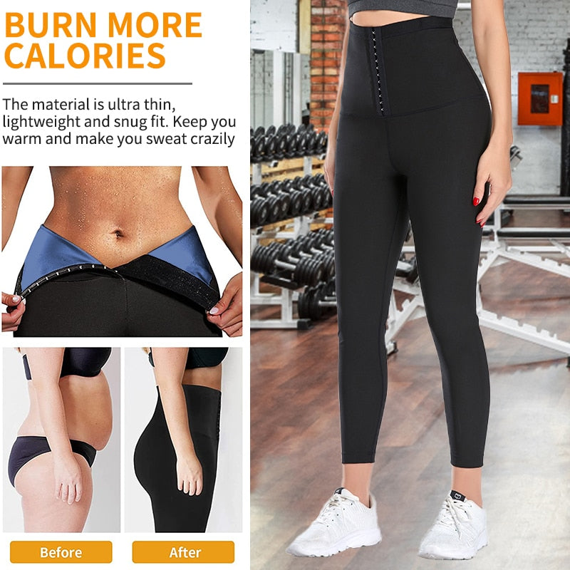 Women Sweat Leggings W/ Waist Trainer