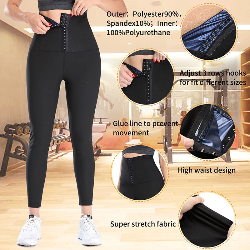 Women Sweat Leggings W/ Waist Trainer