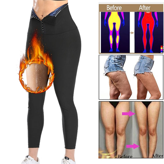 Women Sweat Leggings W/ Waist Trainer