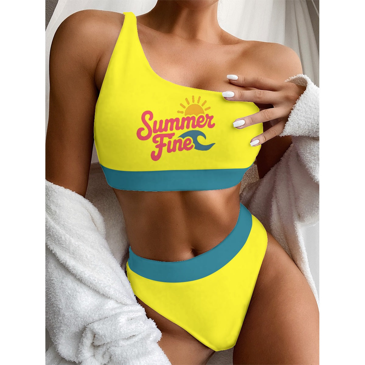 Summer Fine Bikini With Single Shoulder