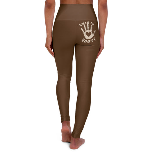 Copy of High-Waisted Yoga Leggings — “This Is My Booty” Handprint Activewear