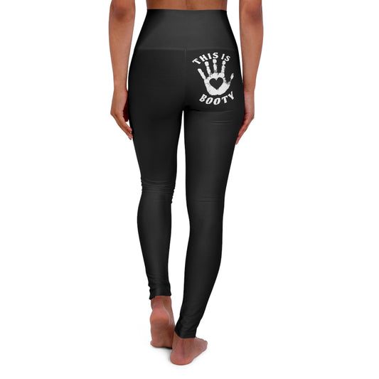 Copy of Copy of High-Waisted Yoga Leggings — “This Is My Booty” Handprint Activewear