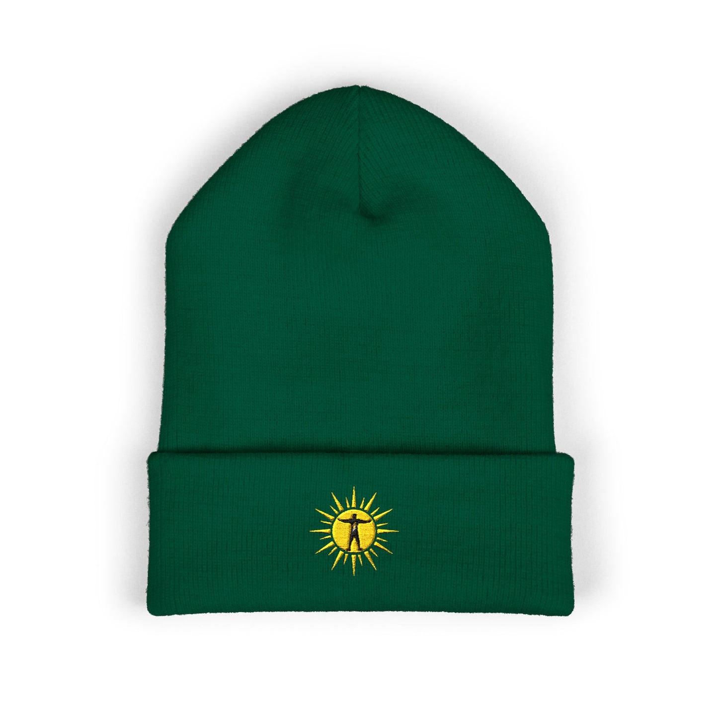A&S Embroidered Sun Skull Cuffed Beanie