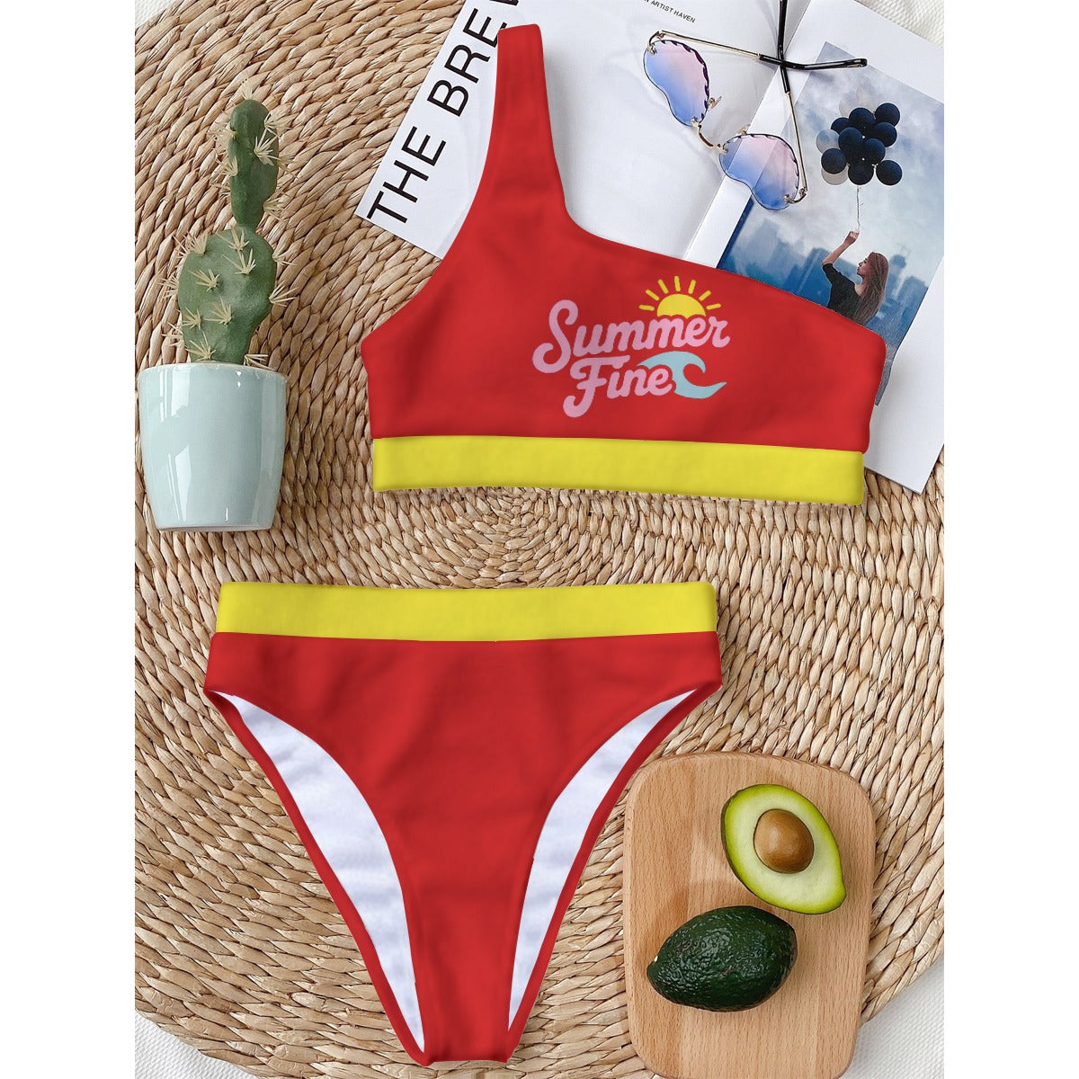 Summer Fine Bikini With Single Shoulder