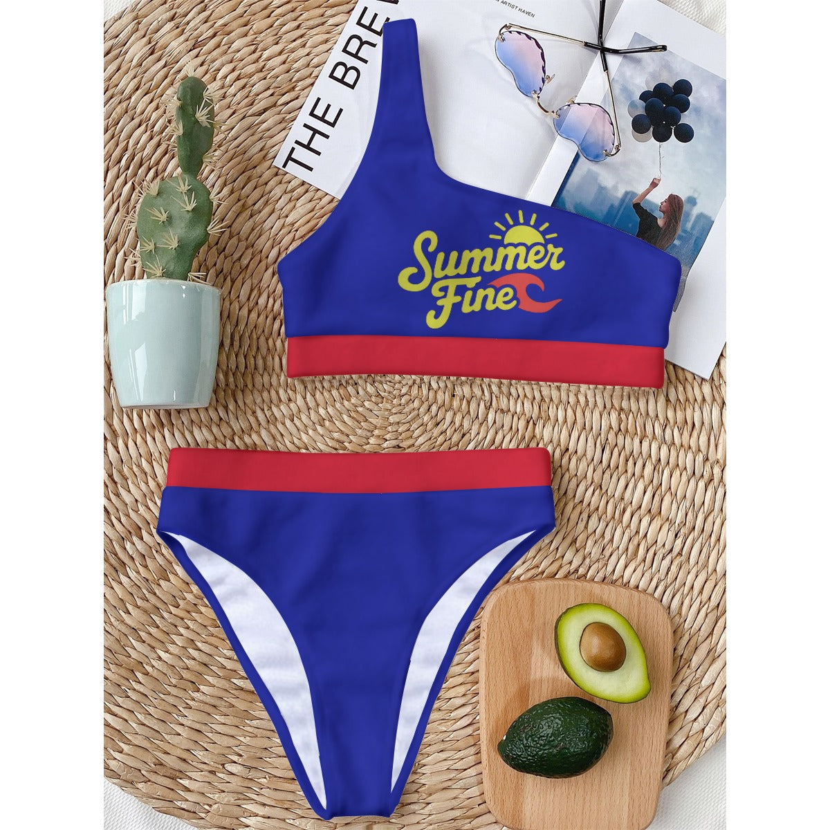 Summer Fine Bikini With Single Shoulder