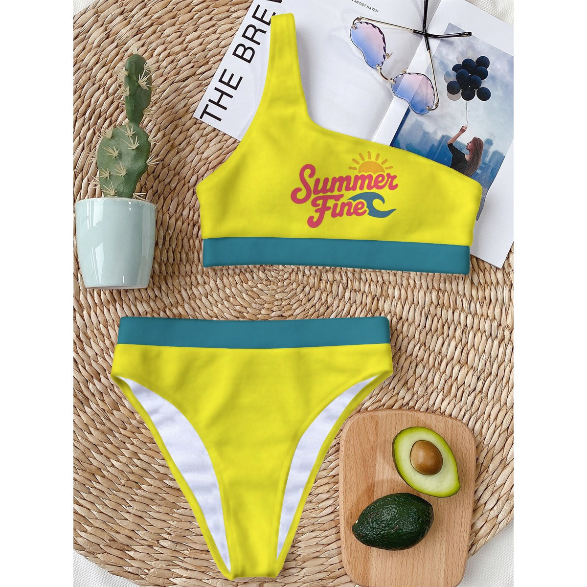 Summer Fine Bikini With Single Shoulder