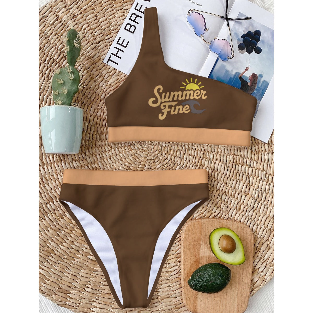 Summer Fine Bikini With Single Shoulder
