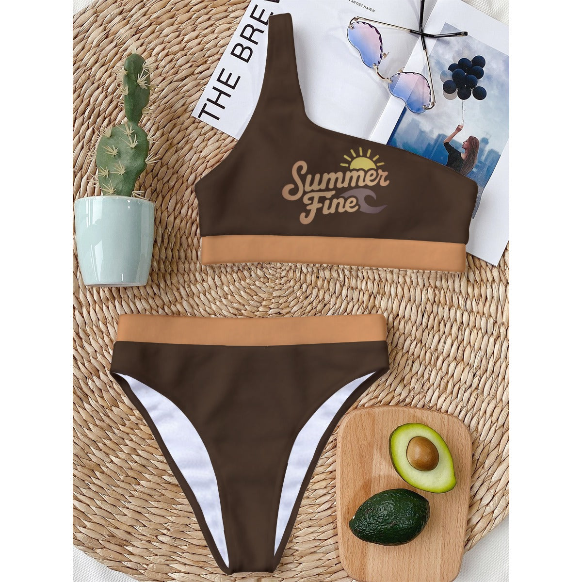 Summer Fine Bikini With Single Shoulder