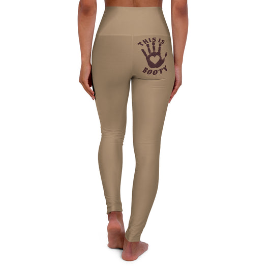 Copy of Copy of Copy of High-Waisted Yoga Leggings — “This Is My Booty” Handprint Activewear