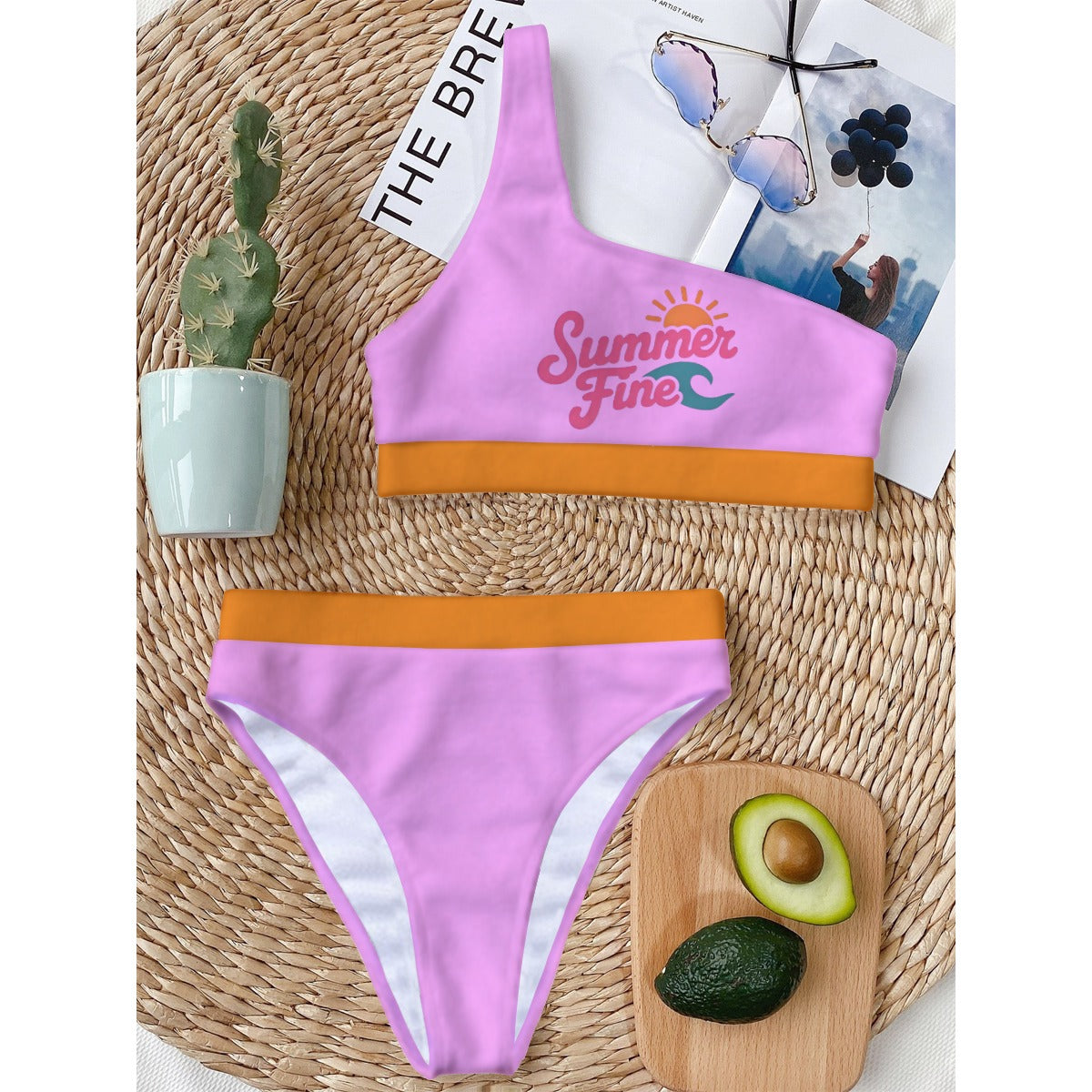 Summer Fine Bikini With Single Shoulder