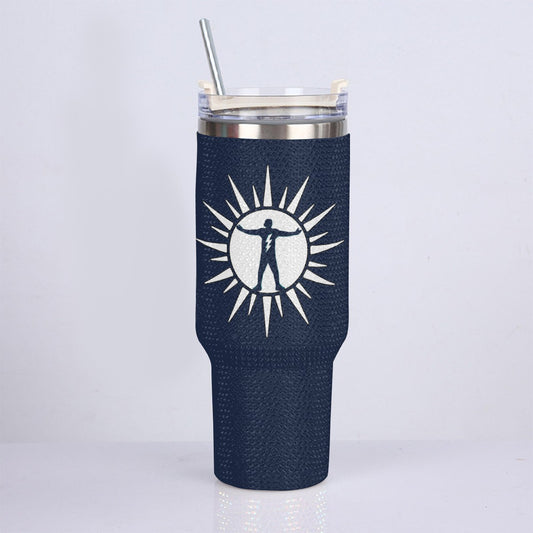40oz Diamond Cup With Stainless Steel Straw