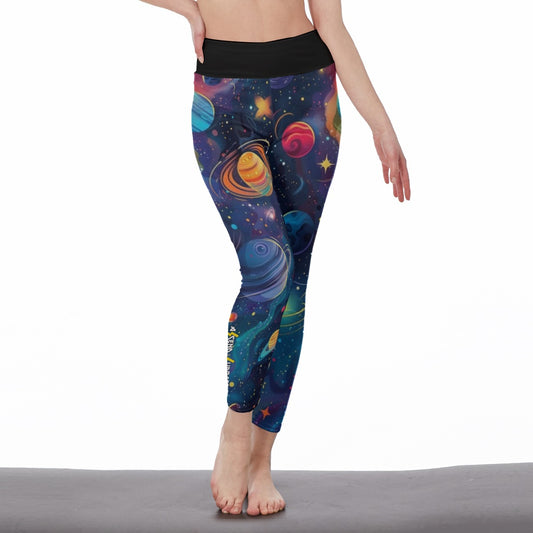 A&S Galaxy Women's High Waist Leggings