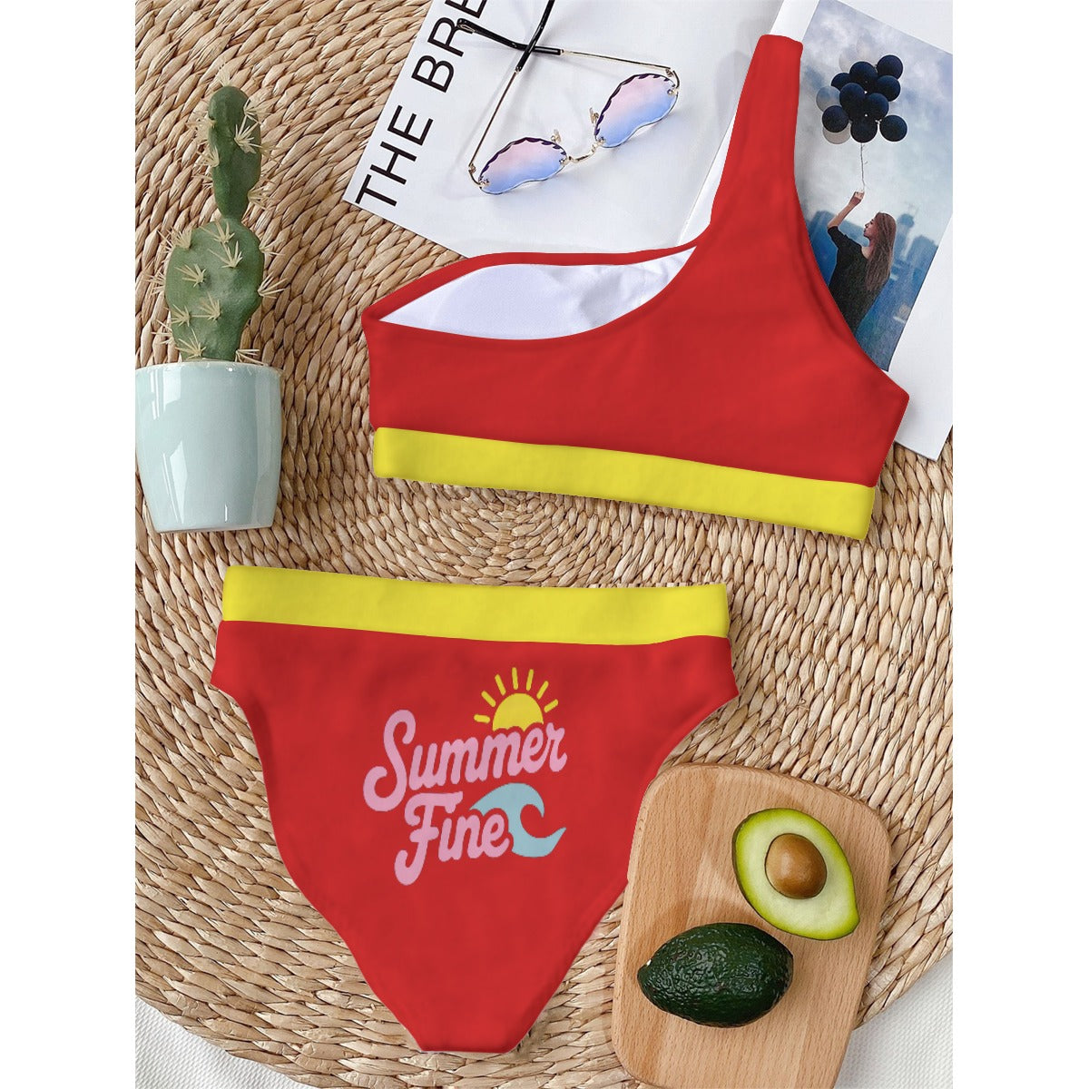 Summer Fine Bikini With Single Shoulder