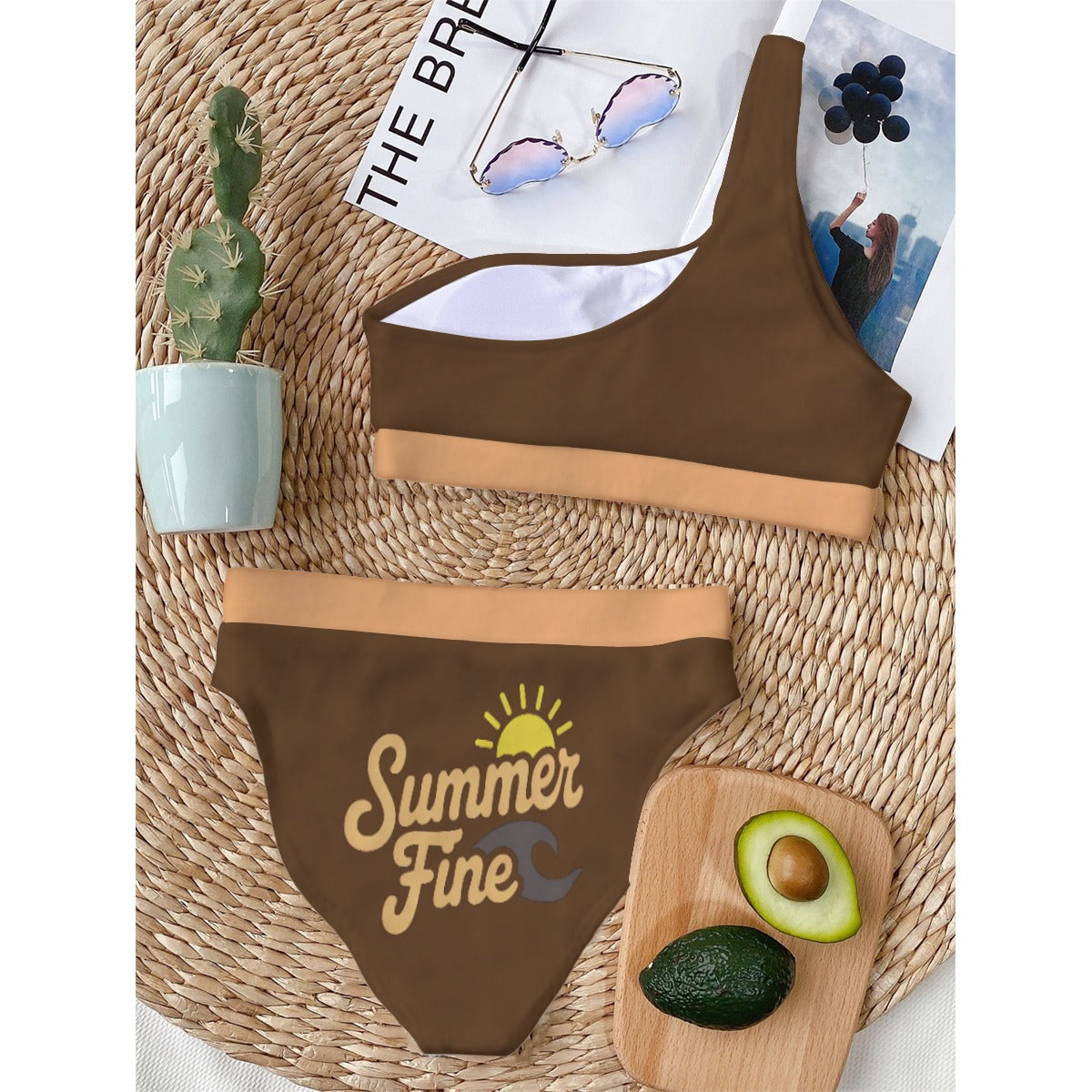 Summer Fine Bikini With Single Shoulder