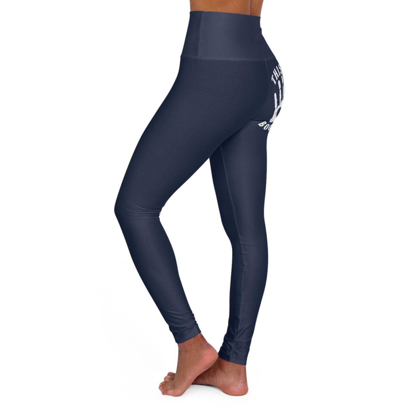 Copy of Copy of High-Waisted Yoga Leggings — “This Is My Booty” Handprint Activewear