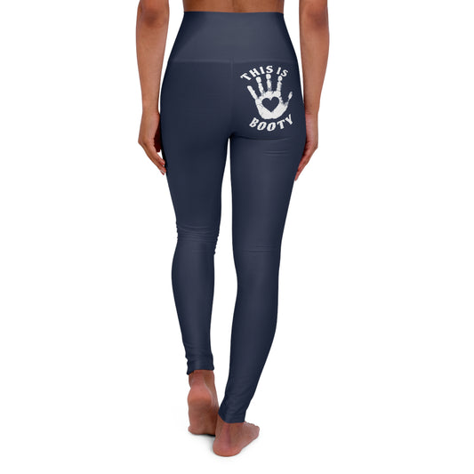 Copy of Copy of High-Waisted Yoga Leggings — “This Is My Booty” Handprint Activewear