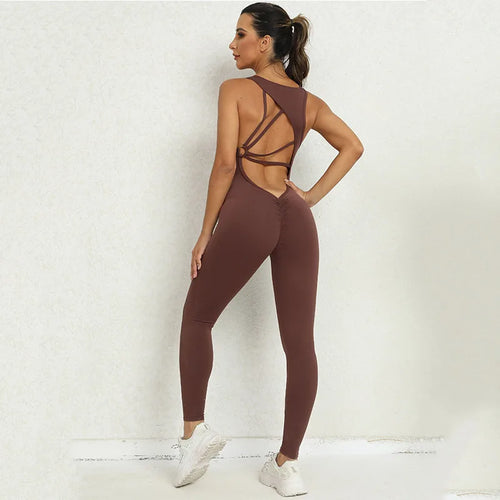 Backless Gym Jumpsuit