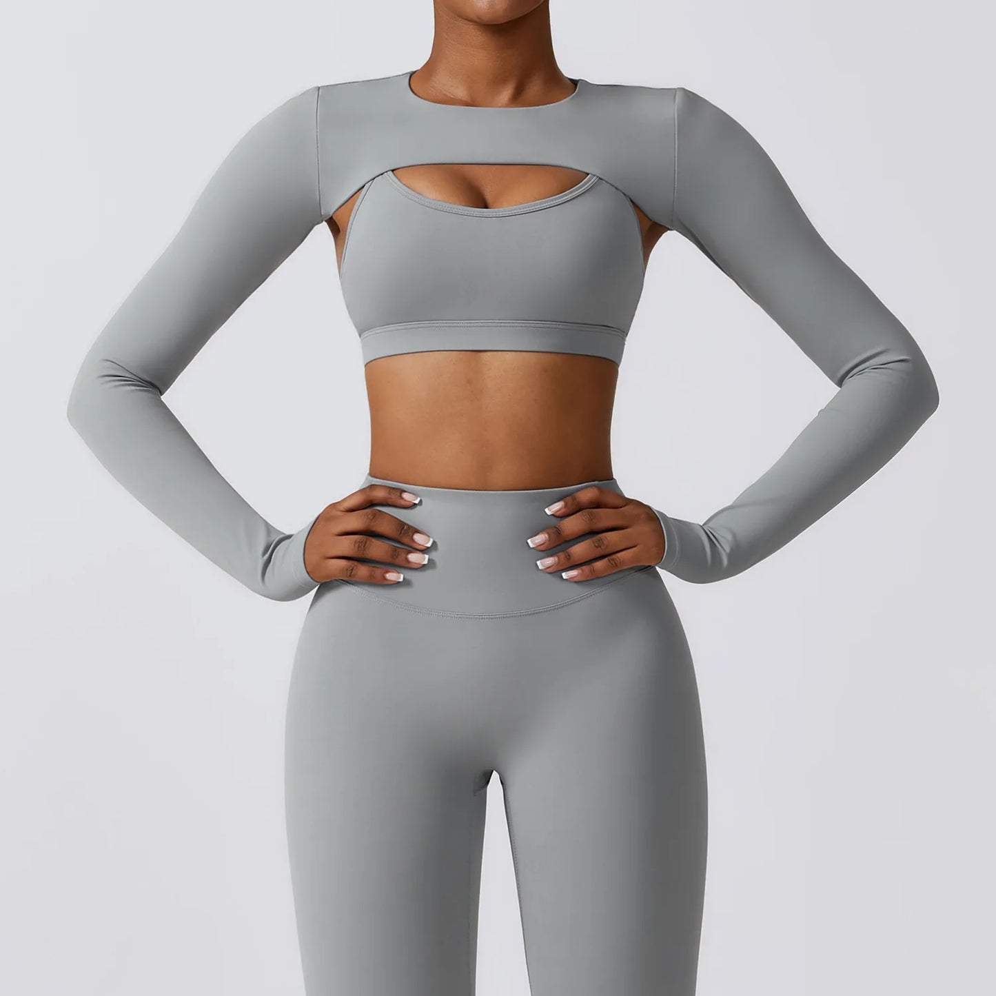 Women Long Sleeve Crop Top