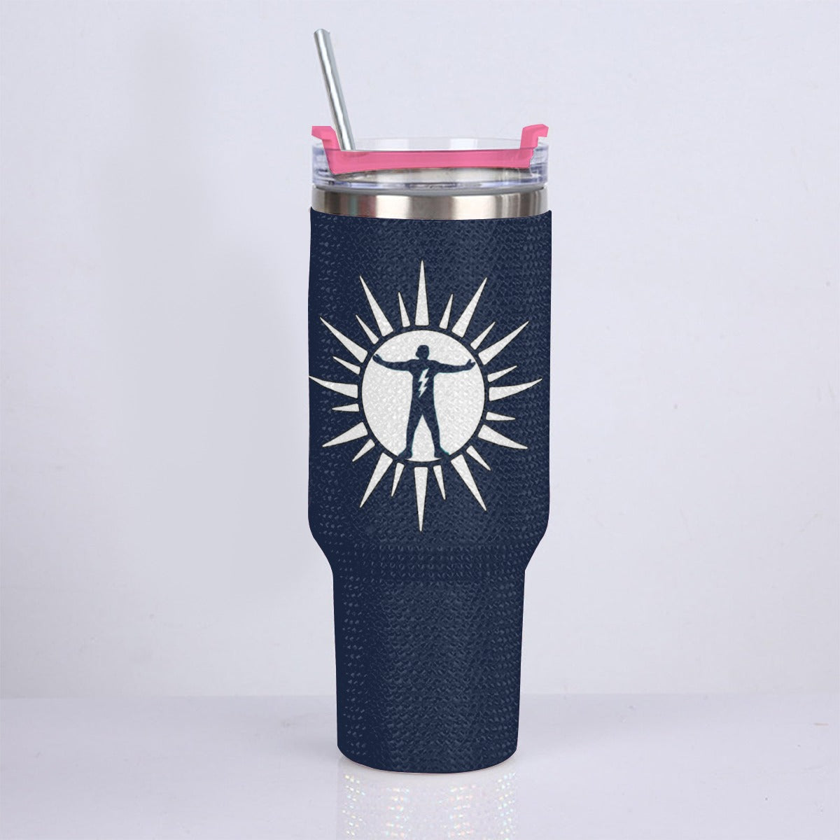 40oz Diamond Cup With Stainless Steel Straw