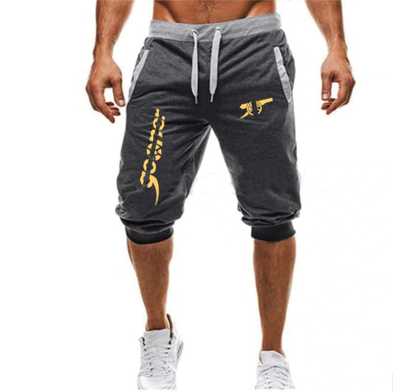 Mens Workout Running Shorts Soft 3/4 Trousers Gym Joggers Short