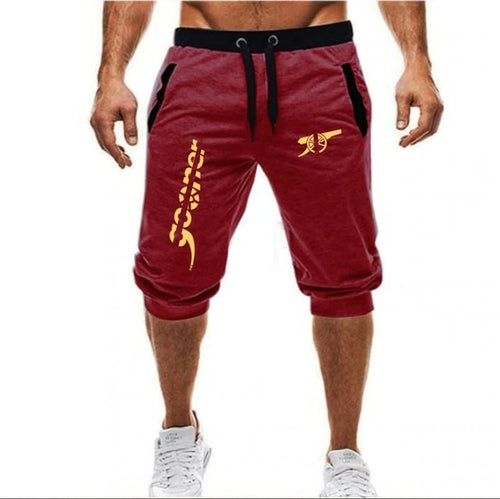 Mens Workout Running Shorts Soft 3/4 Trousers Gym Joggers Short