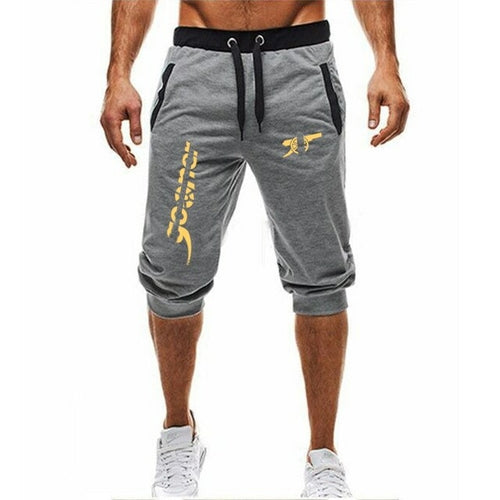 Mens Workout Running Shorts Soft 3/4 Trousers Gym Joggers Short