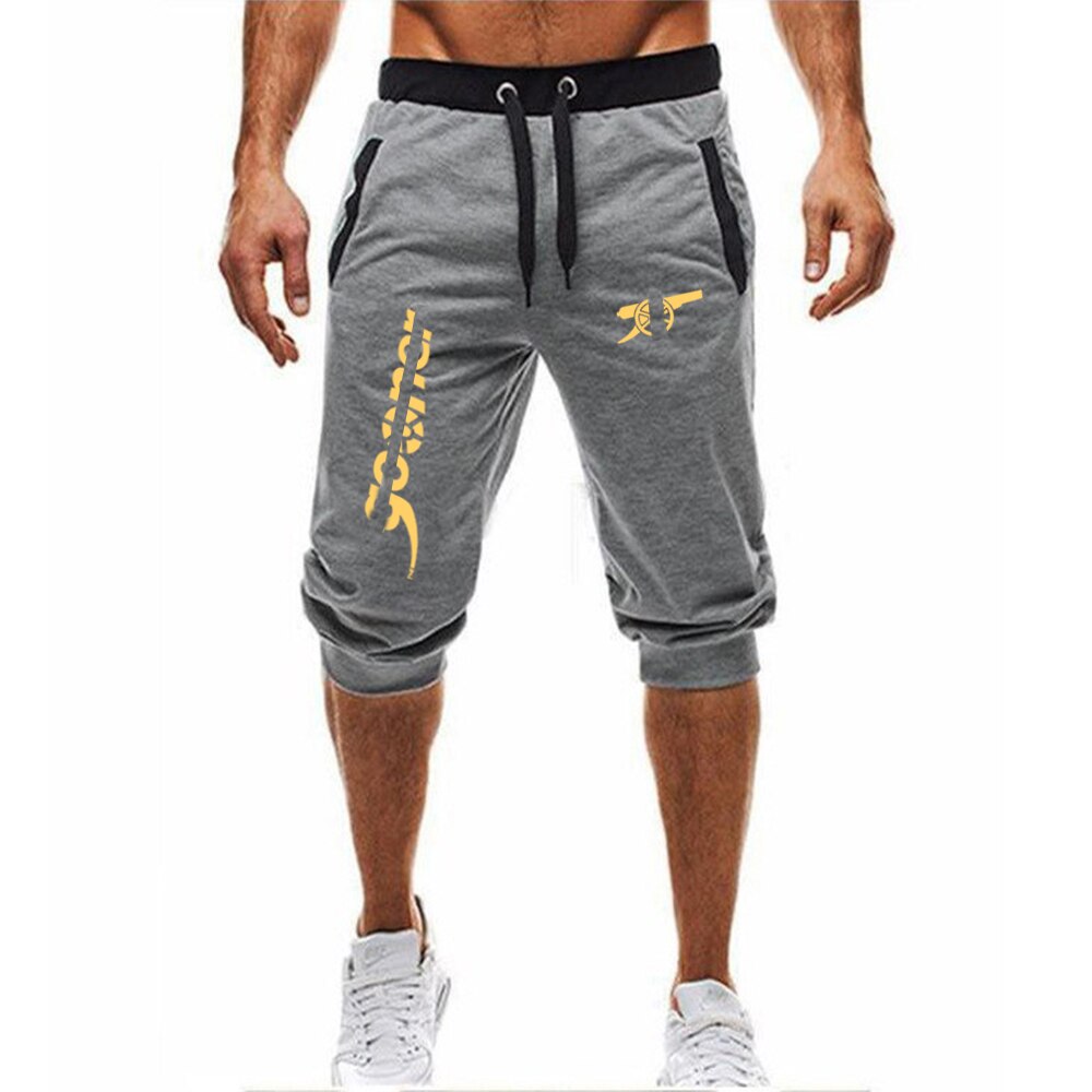 Mens Workout Running Shorts Soft 3/4 Trousers Gym Joggers Short