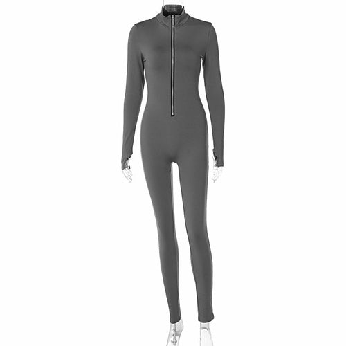 Long Sleeve Zipper Yoga Jumpsuit