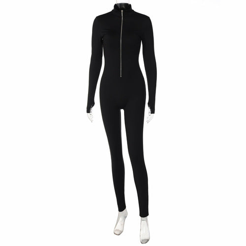 Long Sleeve Zipper Yoga Jumpsuit