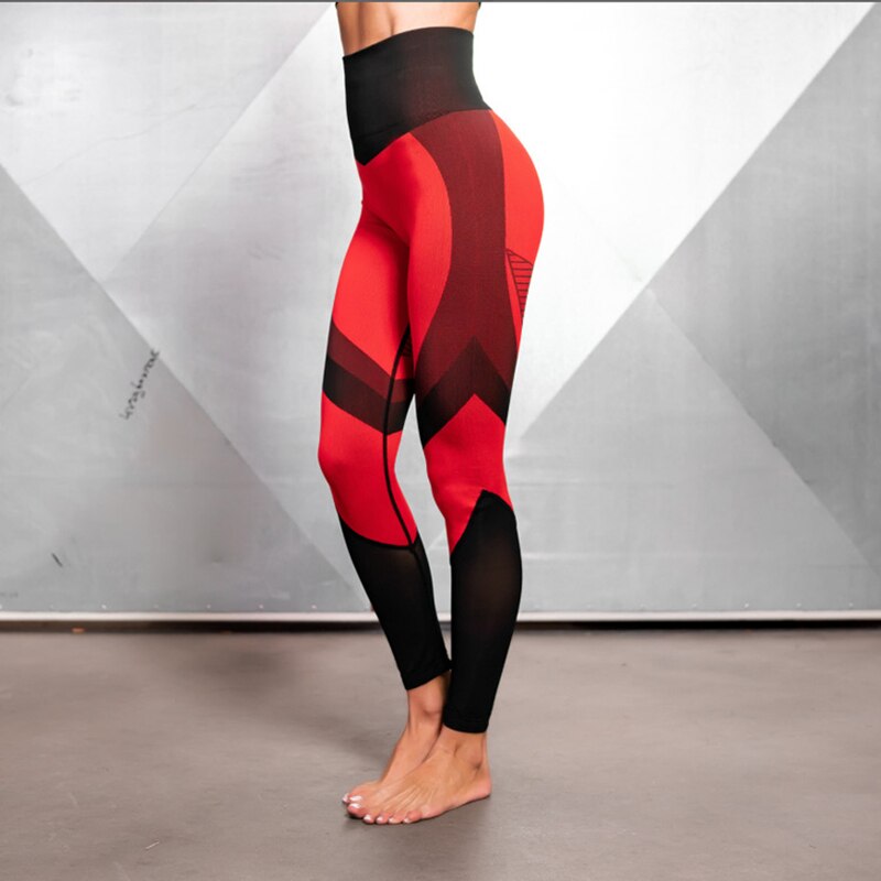 Women's Tracksuit Red Seamless Leggings Yoga Set